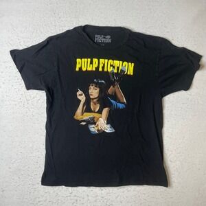 Pulp Fiction Graphic T-Shirt Mens Large Black Mia Wallace Movie Promo 2020